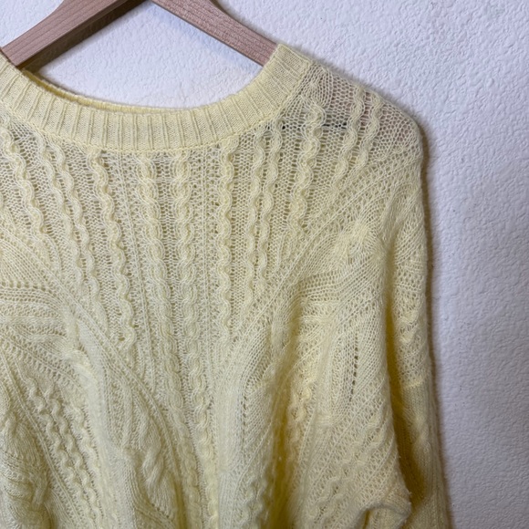 Vince Cable Knit Wool Cashmere Pullover Sweater Butter Yellow Womens Size M - Picture 5 of 9